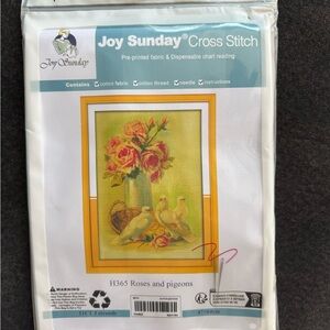 Sunday Cross Stitch Kit - Roses and Pigeons Joy Sunday